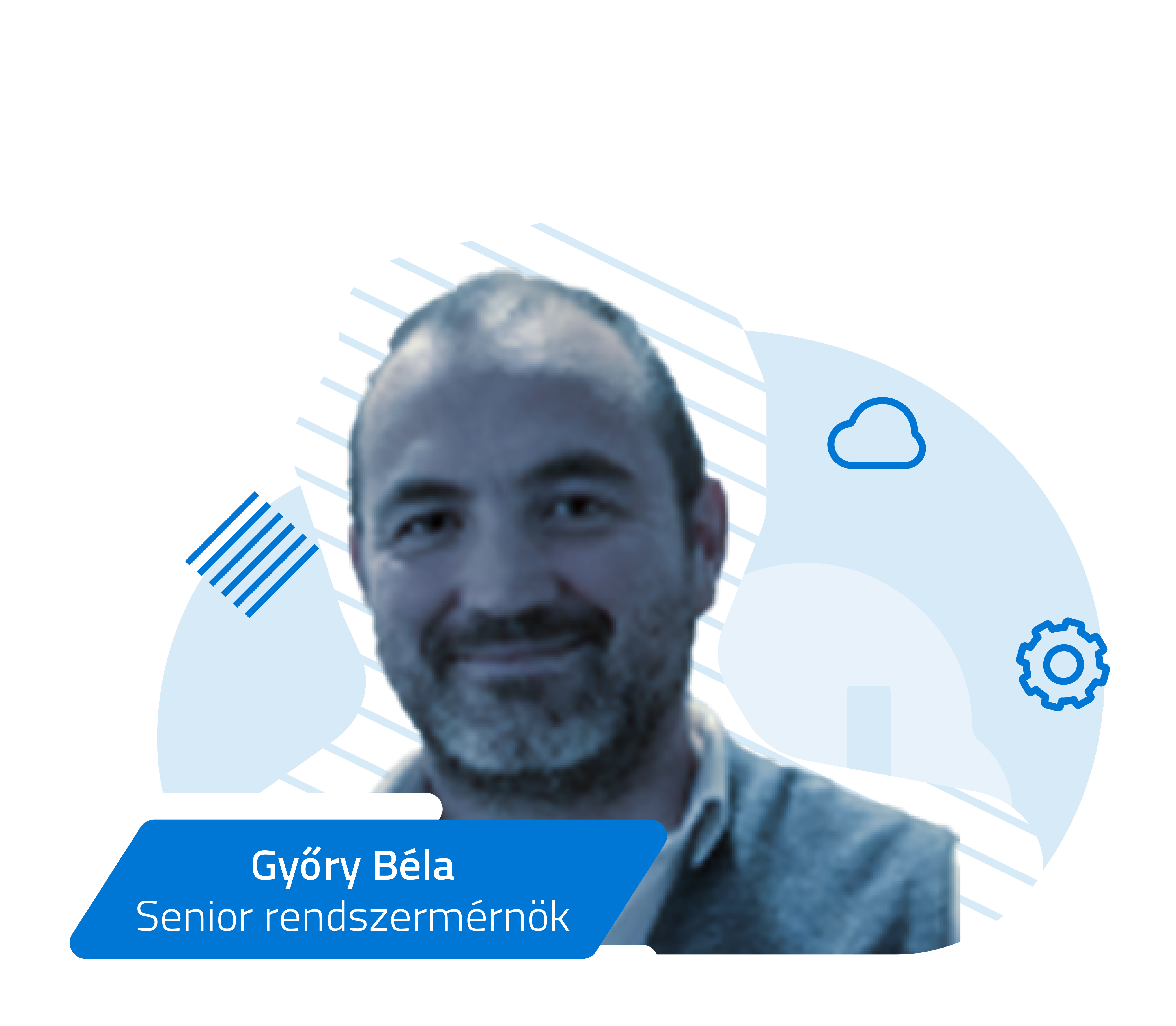 Győry Béla, a Cloudsoft senior rendszermérnökének képe